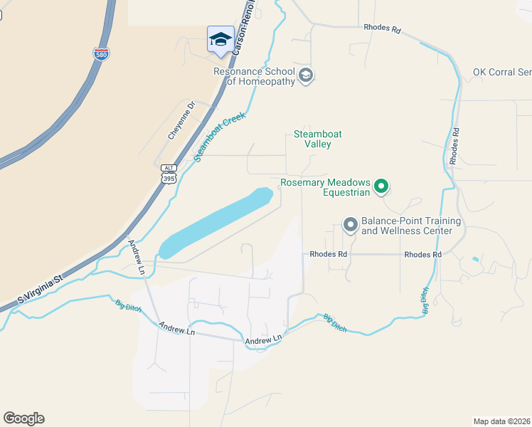 map of restaurants, bars, coffee shops, grocery stores, and more near 85 Hidden Lake Dr in Reno
