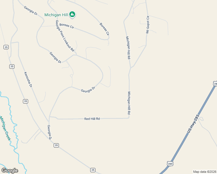 map of restaurants, bars, coffee shops, grocery stores, and more near 0 Georgia Circle in Jefferson