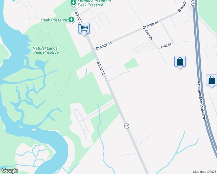 map of restaurants, bars, coffee shops, grocery stores, and more near 2224 South 2nd Street in Millville