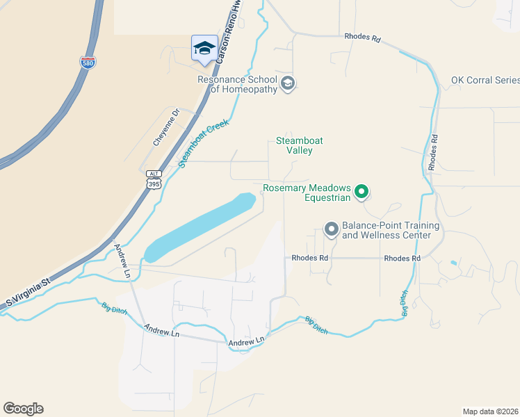 map of restaurants, bars, coffee shops, grocery stores, and more near 85 Hidden Lake Drive in Reno