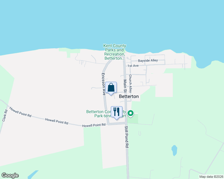 map of restaurants, bars, coffee shops, grocery stores, and more near 9 Wheeler Ave in Betterton