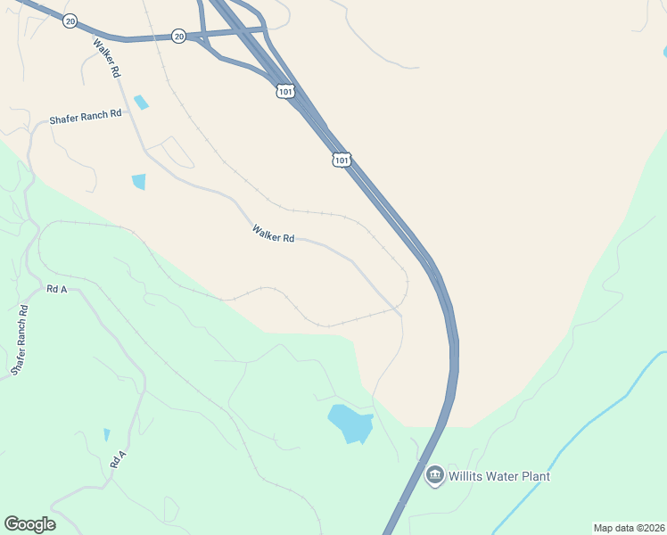 map of restaurants, bars, coffee shops, grocery stores, and more near 18629-19401 Walker Road in Willits