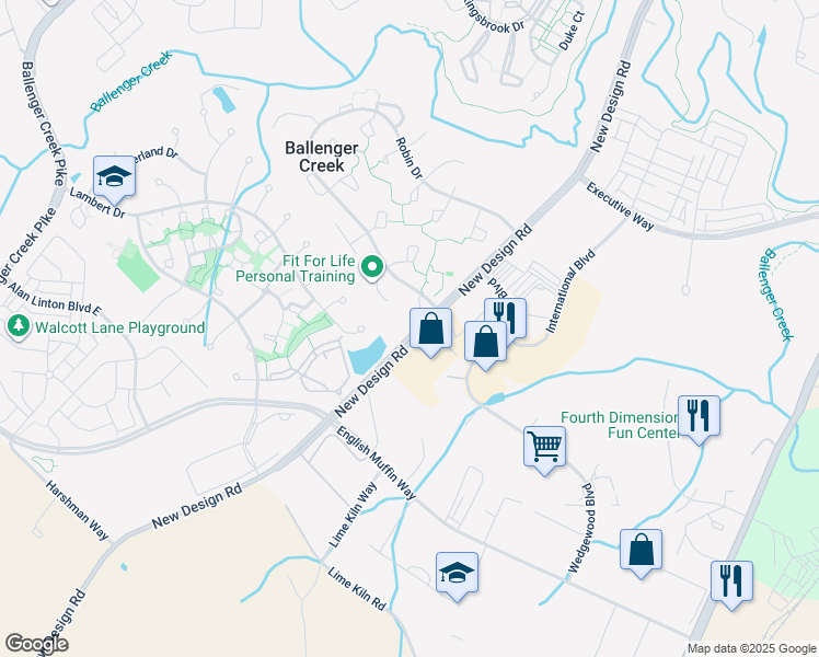 map of restaurants, bars, coffee shops, grocery stores, and more near 4900 Arctic Tern Court in Frederick