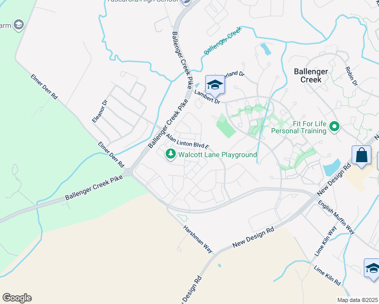 map of restaurants, bars, coffee shops, grocery stores, and more near 6464 Walcott Lane in Frederick