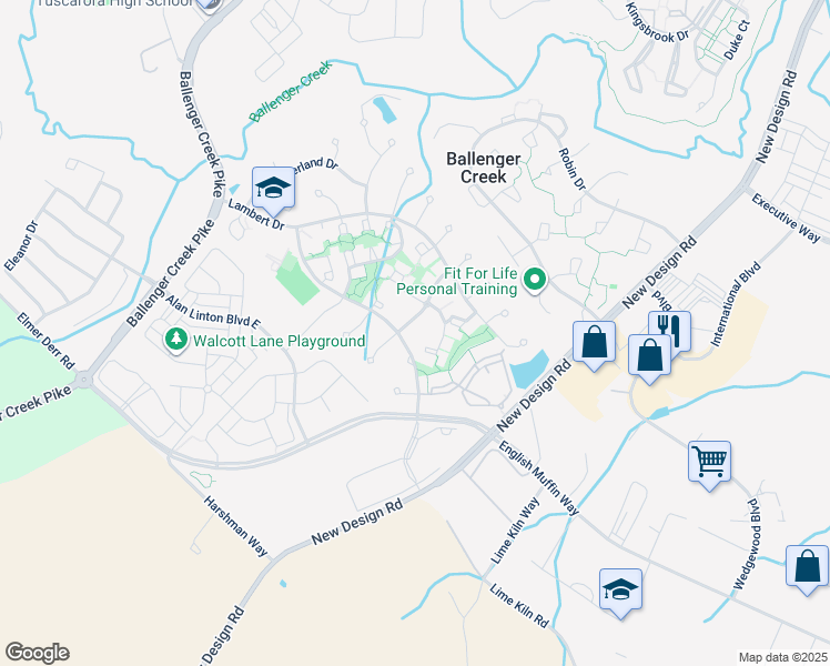 map of restaurants, bars, coffee shops, grocery stores, and more near 5145 McLauren Lane in Frederick