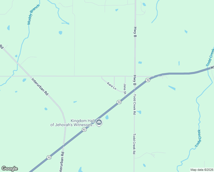 map of restaurants, bars, coffee shops, grocery stores, and more near 7935 Kara Ln in Platte City