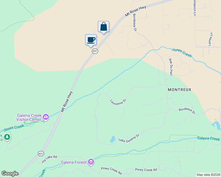 map of restaurants, bars, coffee shops, grocery stores, and more near 5770 Florimont Court in Reno