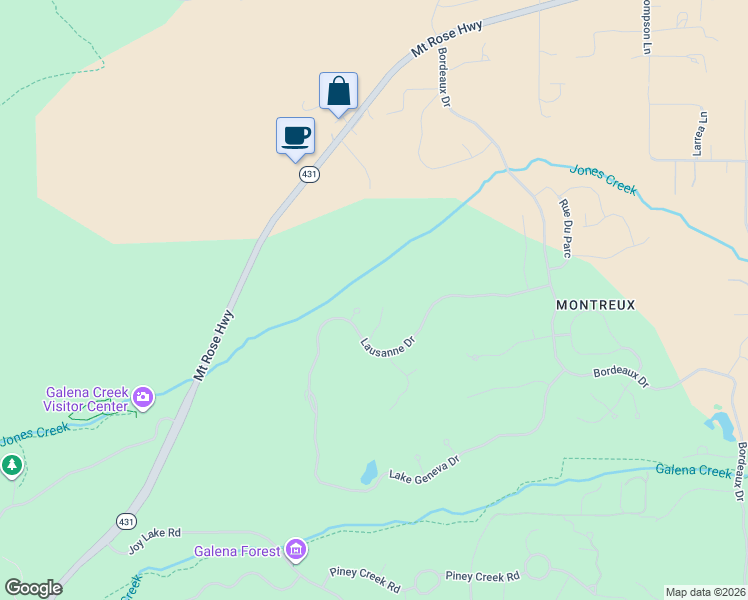 map of restaurants, bars, coffee shops, grocery stores, and more near 5770 Florimont Court in Reno