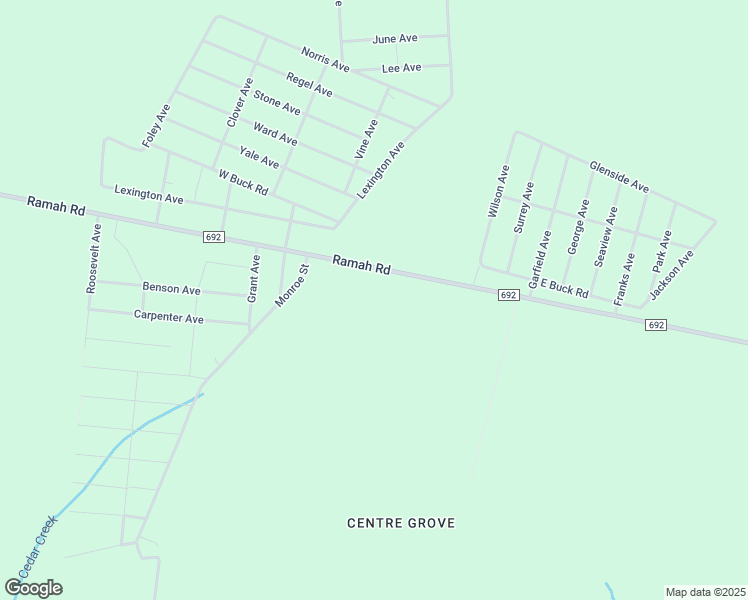 map of restaurants, bars, coffee shops, grocery stores, and more near 719 Ramah Road in Millville