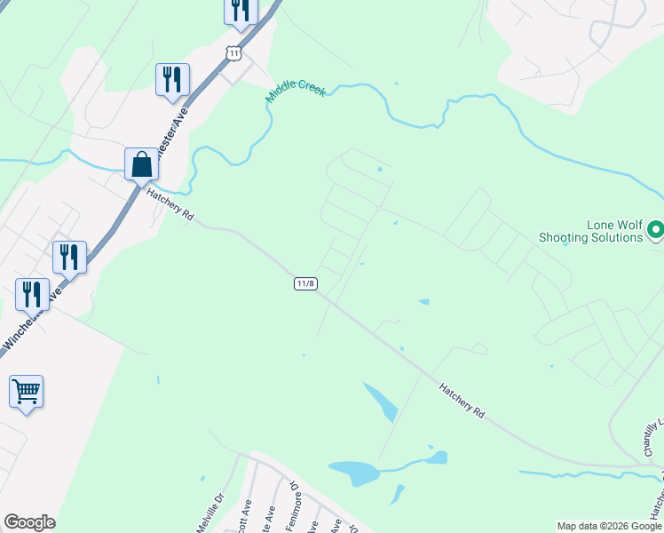 map of restaurants, bars, coffee shops, grocery stores, and more near 38 Kaiser Lane in Inwood