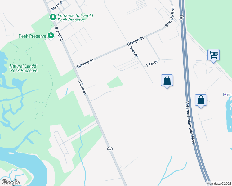 map of restaurants, bars, coffee shops, grocery stores, and more near 2223 South 2nd Street in Millville