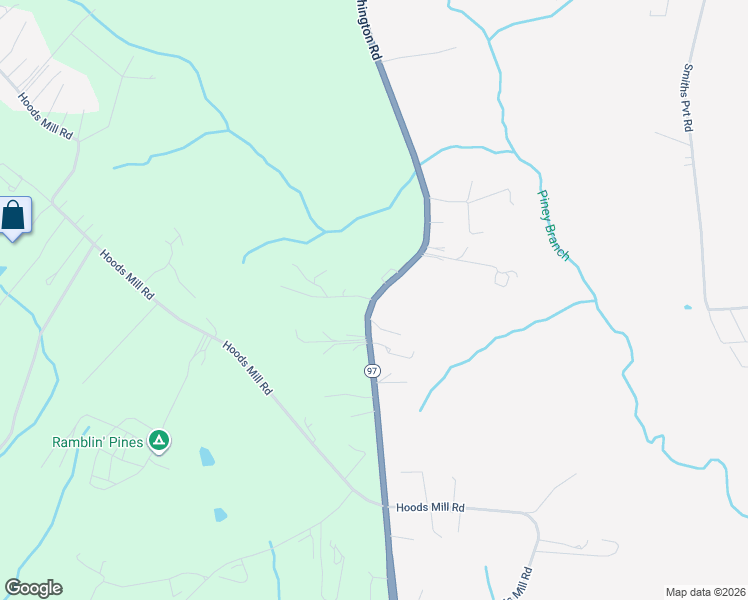 map of restaurants, bars, coffee shops, grocery stores, and more near 7539 Old Washington Road in Carroll County