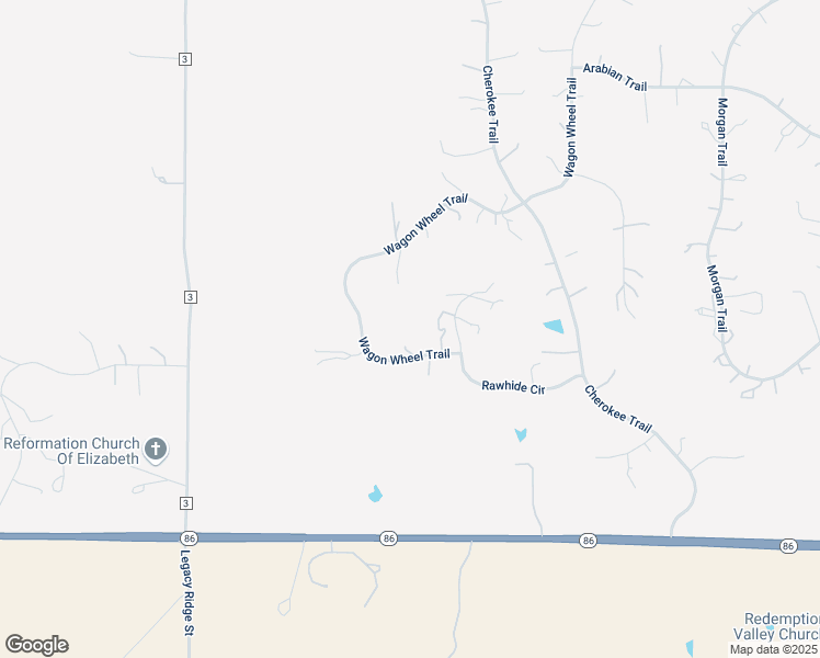 map of restaurants, bars, coffee shops, grocery stores, and more near 1062 Rawhide Circle in Elizabeth