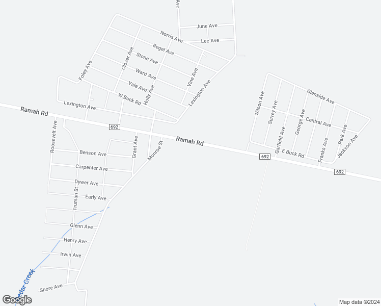 map of restaurants, bars, coffee shops, grocery stores, and more near 719 Ramah Road in Millville