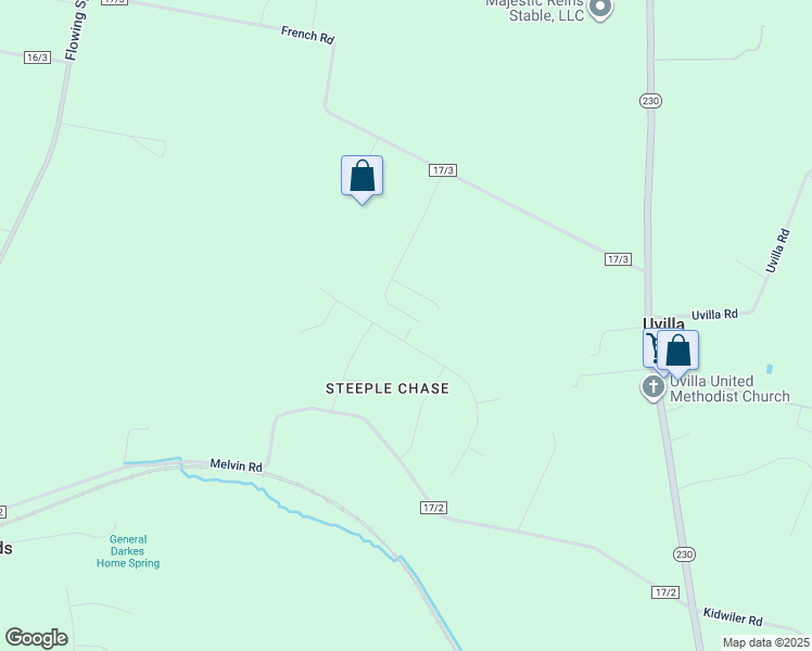 map of restaurants, bars, coffee shops, grocery stores, and more near 378 Prides Crossing in Shenandoah Junction