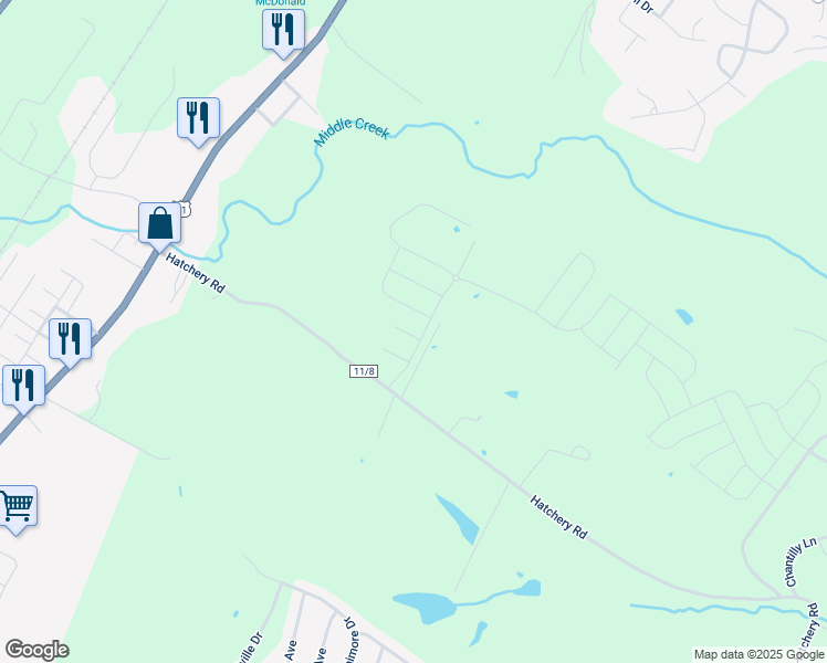 map of restaurants, bars, coffee shops, grocery stores, and more near Nymph Road in Berkeley County