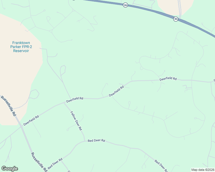 map of restaurants, bars, coffee shops, grocery stores, and more near 9805 Deerfield Road in Franktown