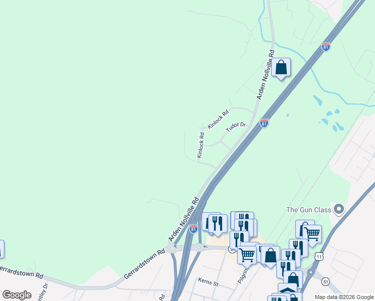map of restaurants, bars, coffee shops, grocery stores, and more near 178 Minnick Road in Inwood