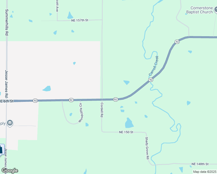 map of restaurants, bars, coffee shops, grocery stores, and more near 15221 Cordell Rd in Kearney