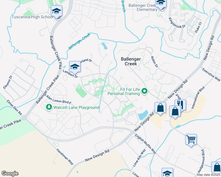 map of restaurants, bars, coffee shops, grocery stores, and more near 6515 Carston Ct in Frederick