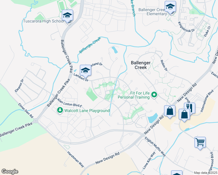 map of restaurants, bars, coffee shops, grocery stores, and more near 5086 Stapleton Terrace in Frederick