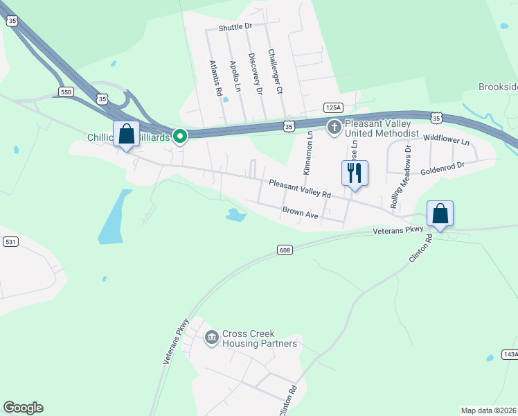 map of restaurants, bars, coffee shops, grocery stores, and more near 56 Roosevelt Drive in Chillicothe