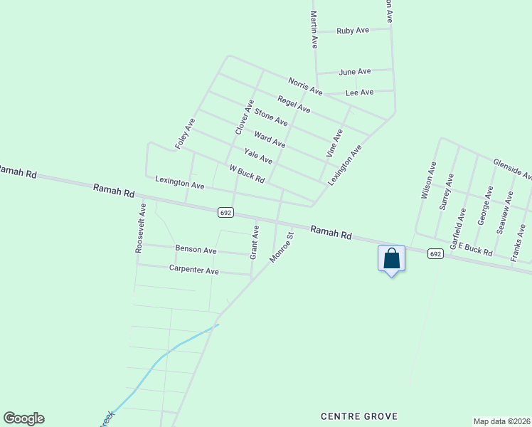 map of restaurants, bars, coffee shops, grocery stores, and more near 680 Ramah Road in Millville