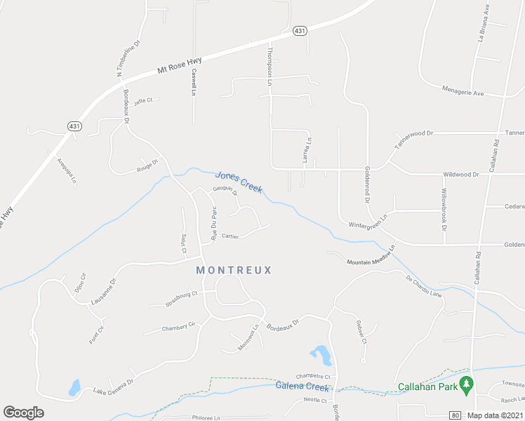 map of restaurants, bars, coffee shops, grocery stores, and more near 16920 Delacroix in Reno