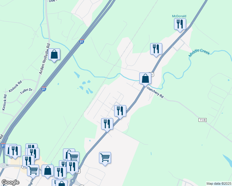 map of restaurants, bars, coffee shops, grocery stores, and more near 63 Lobo Lane in Inwood