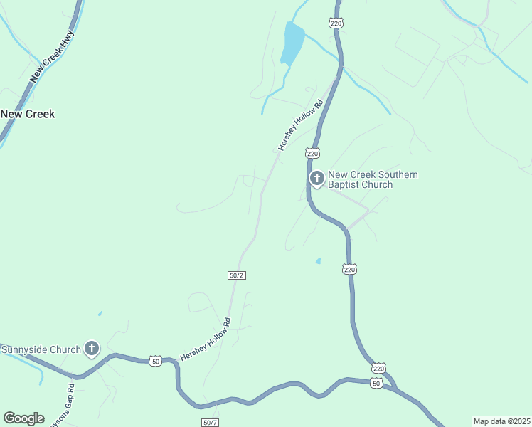 map of restaurants, bars, coffee shops, grocery stores, and more near 584 Hershey Hollow Road in Keyser