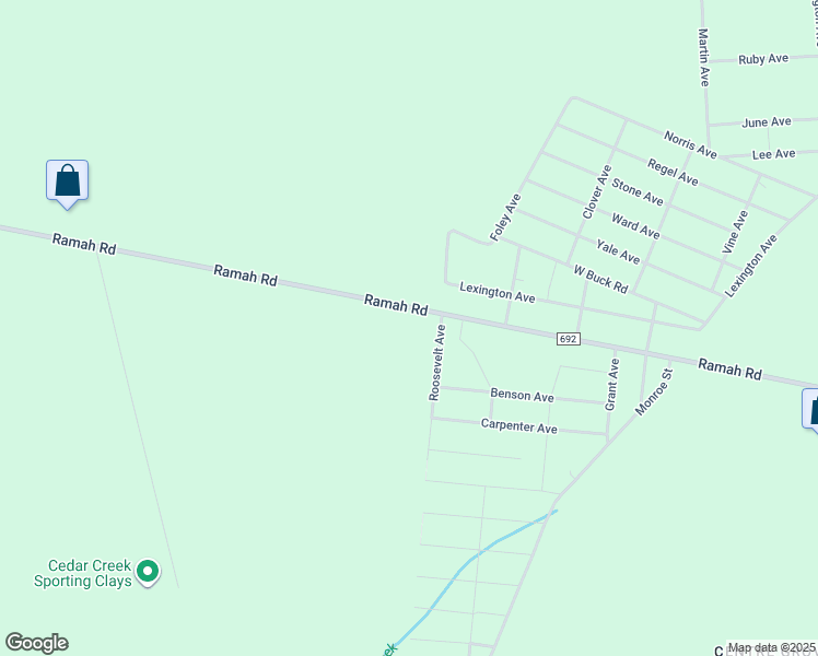 map of restaurants, bars, coffee shops, grocery stores, and more near 613 Ramah Road in Millville