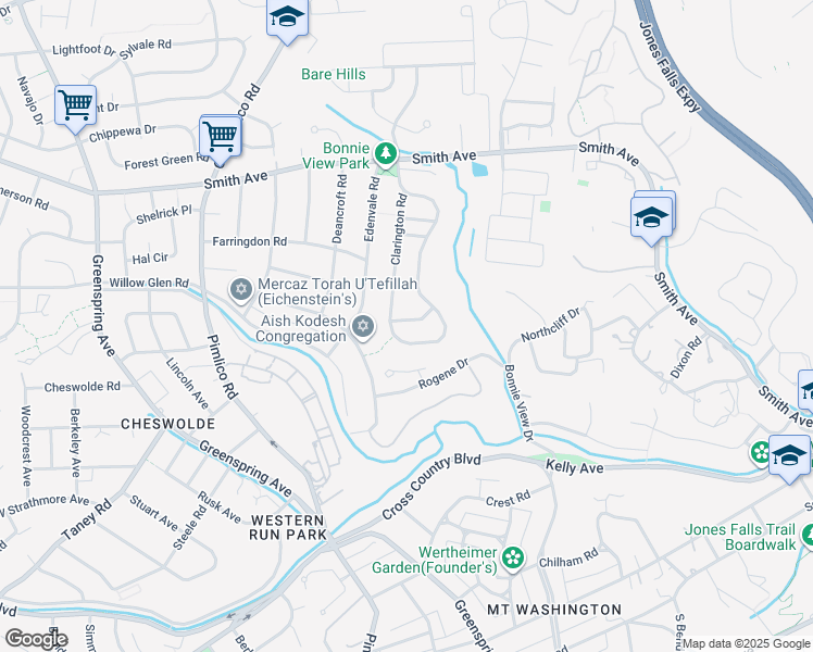 map of restaurants, bars, coffee shops, grocery stores, and more near in Baltimore