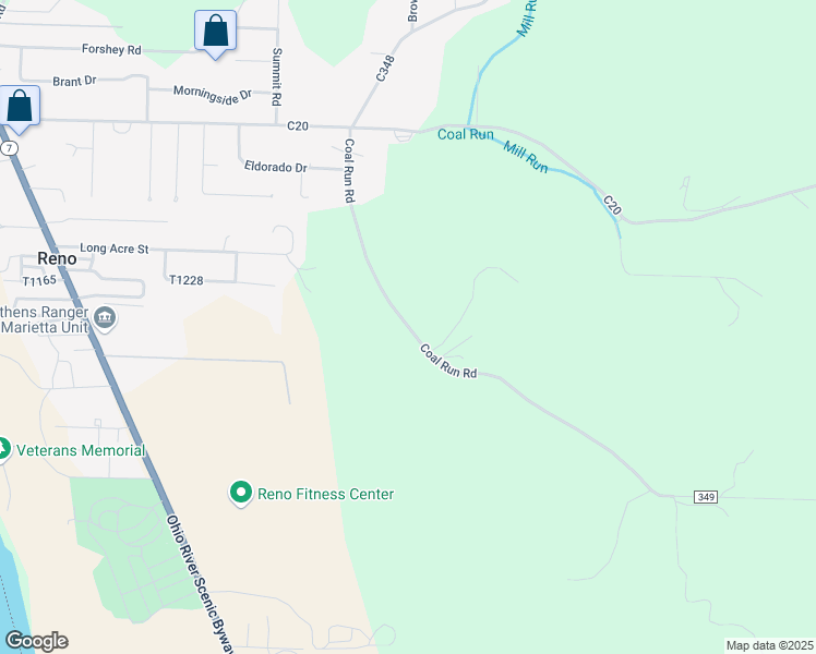 map of restaurants, bars, coffee shops, grocery stores, and more near 393 Coal Run Road in Marietta
