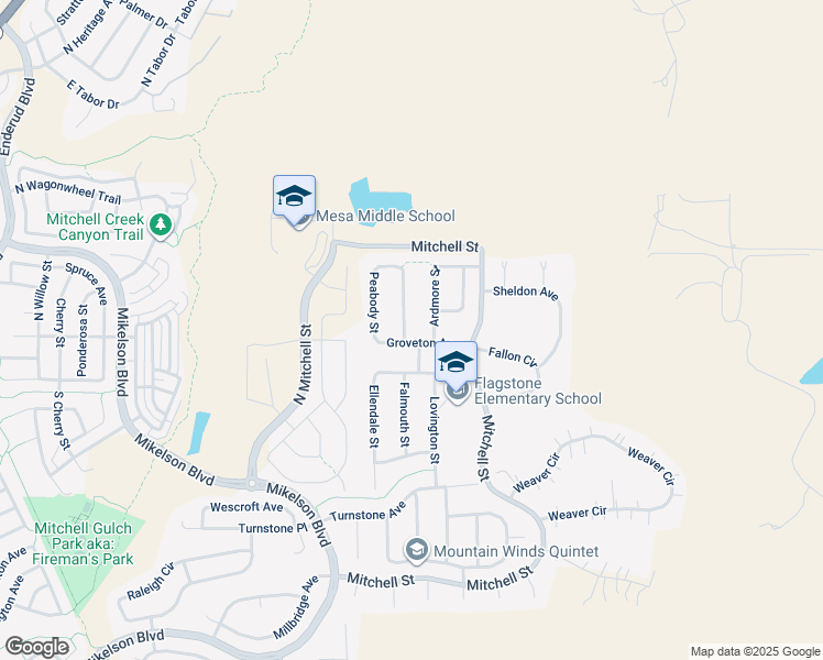 map of restaurants, bars, coffee shops, grocery stores, and more near 88 Stockwell Street in Castle Rock