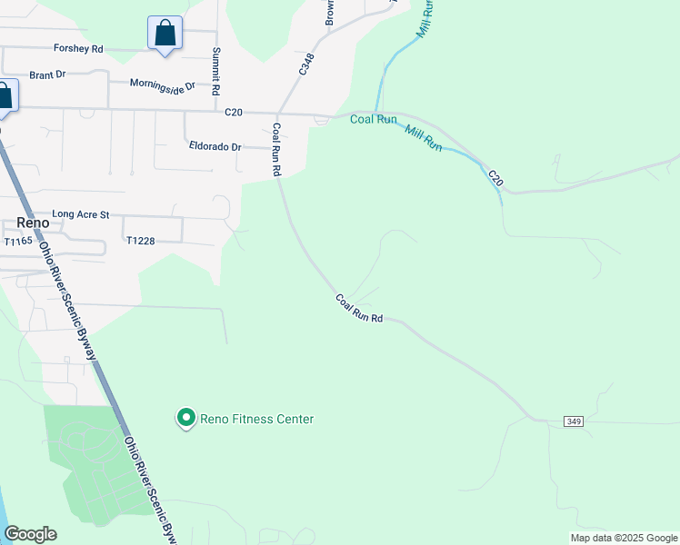 map of restaurants, bars, coffee shops, grocery stores, and more near 393 Coal Run Road in Marietta