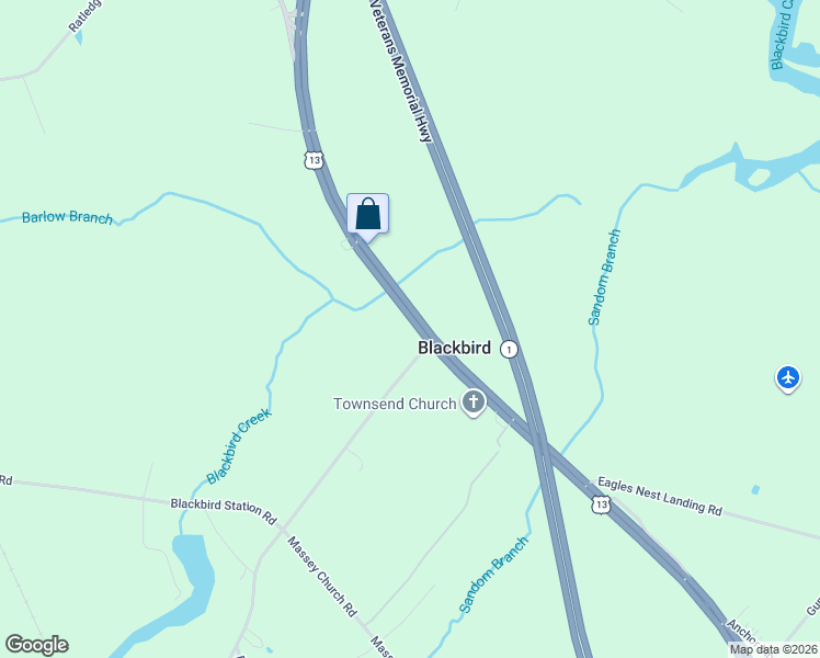 map of restaurants, bars, coffee shops, grocery stores, and more near 4433 Dupont Parkway in Townsend