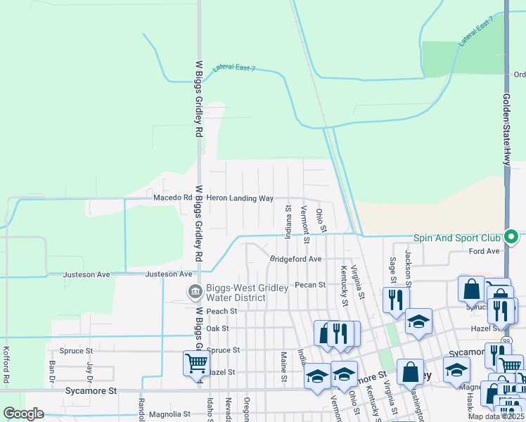 map of restaurants, bars, coffee shops, grocery stores, and more near 1860 Ringnecked Pheasant Court in Gridley