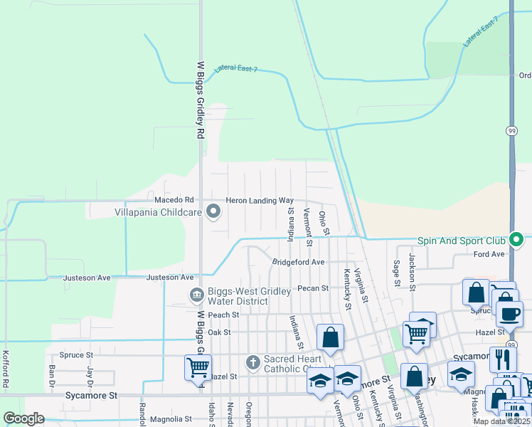 map of restaurants, bars, coffee shops, grocery stores, and more near 1860 Ringnecked Pheasant Court in Gridley