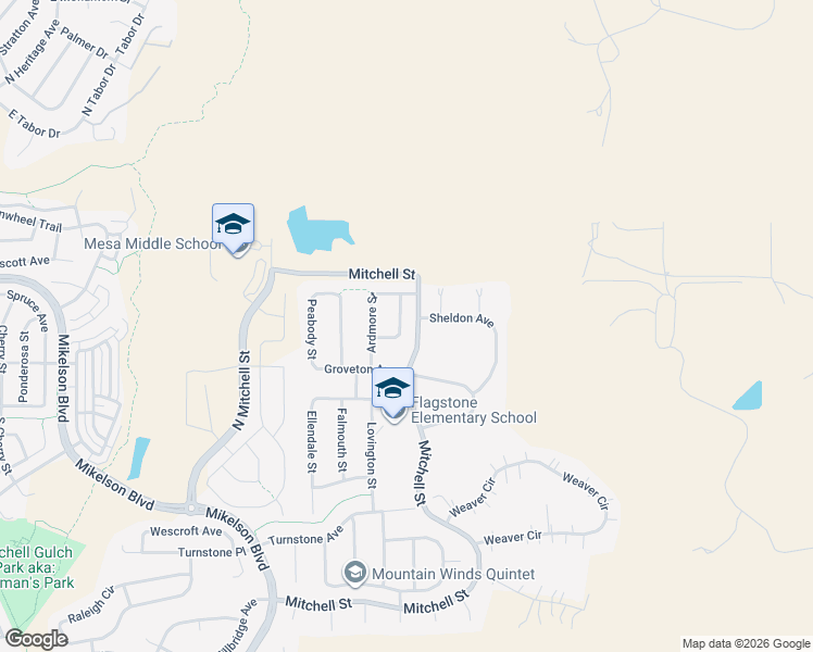 map of restaurants, bars, coffee shops, grocery stores, and more near 293 Calhoun Circle in Castle Rock