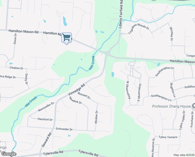 map of restaurants, bars, coffee shops, grocery stores, and more near 7308 Vinnedge Road in Hamilton
