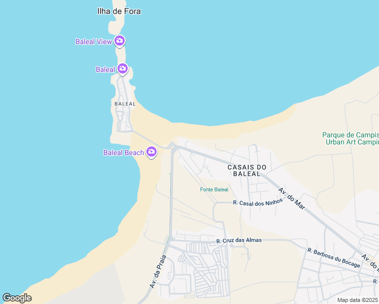 map of restaurants, bars, coffee shops, grocery stores, and more near 123 Avenida do Mar in Ferrel