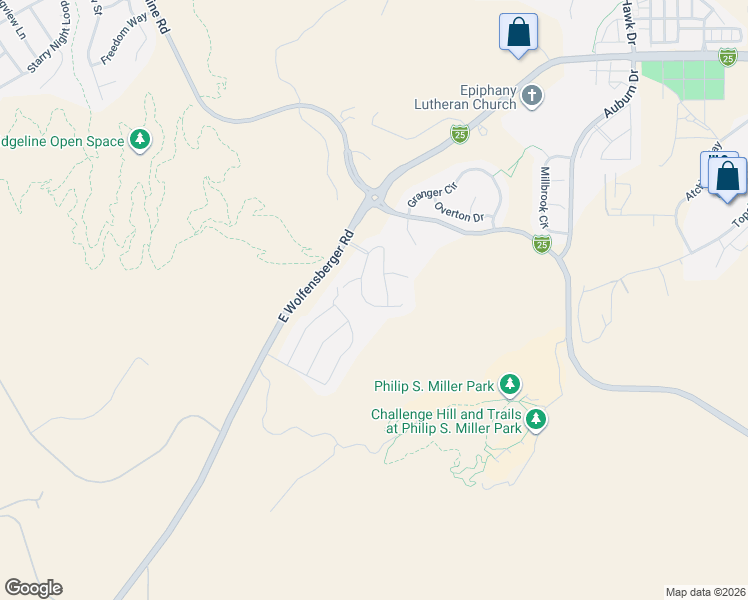 map of restaurants, bars, coffee shops, grocery stores, and more near 538 Sage Grouse Circle in Castle Rock