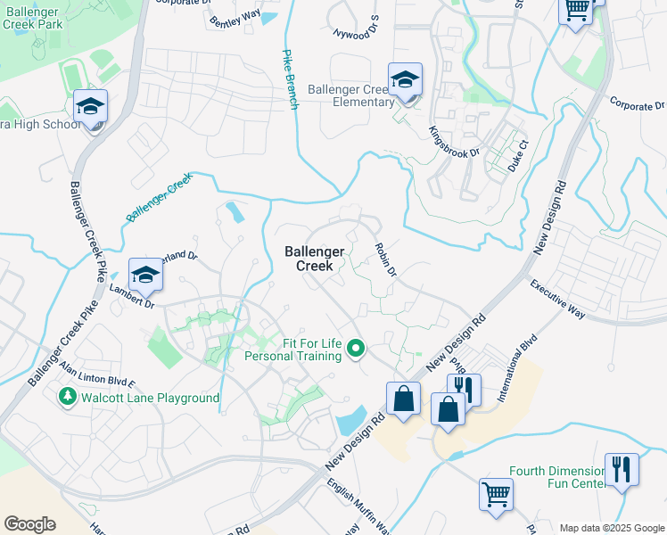map of restaurants, bars, coffee shops, grocery stores, and more near 6658 Seagull Court in Frederick