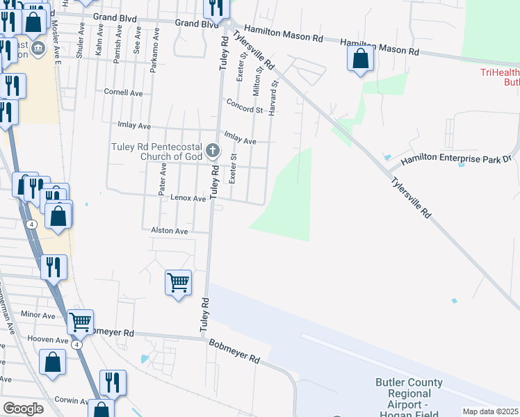 map of restaurants, bars, coffee shops, grocery stores, and more near 2697 Lenox Avenue in Hamilton