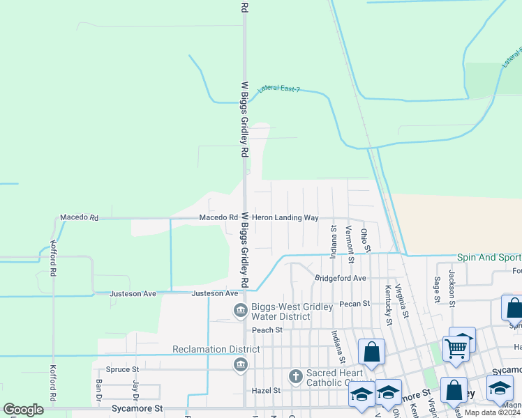 map of restaurants, bars, coffee shops, grocery stores, and more near 1965 Gray Lodge Court in Gridley