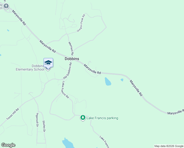 map of restaurants, bars, coffee shops, grocery stores, and more near 10518 Marysville Road in Dobbins