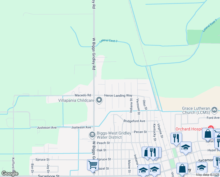 map of restaurants, bars, coffee shops, grocery stores, and more near 1935 Cinnamon Teal Court in Gridley
