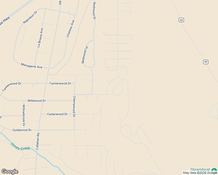 map of restaurants, bars, coffee shops, grocery stores, and more near 15349 Brushwood Way in Reno