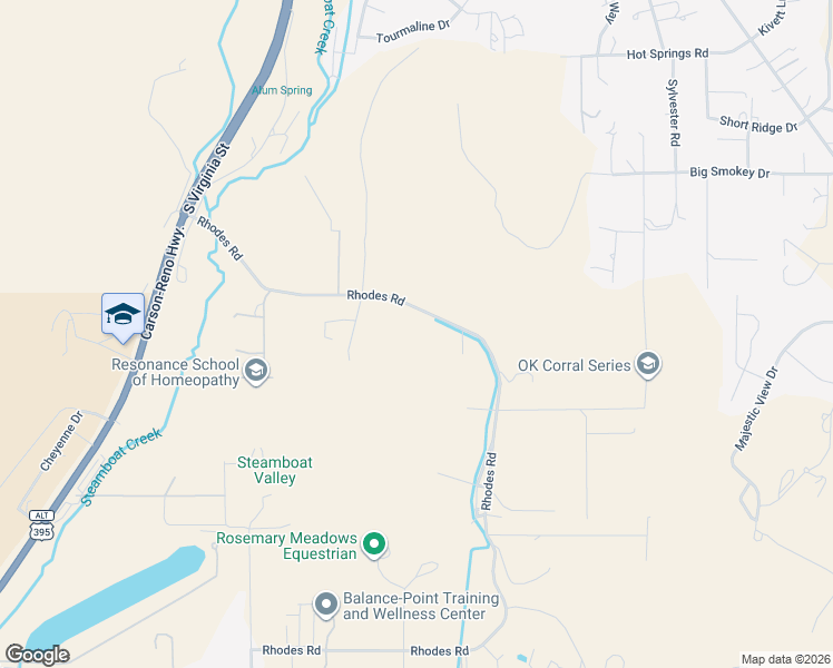 map of restaurants, bars, coffee shops, grocery stores, and more near 515 Rhodes Road in Reno