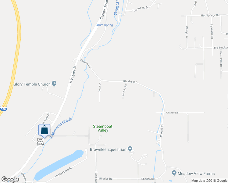 map of restaurants, bars, coffee shops, grocery stores, and more near 95 Ox-Yoke Lane in Reno